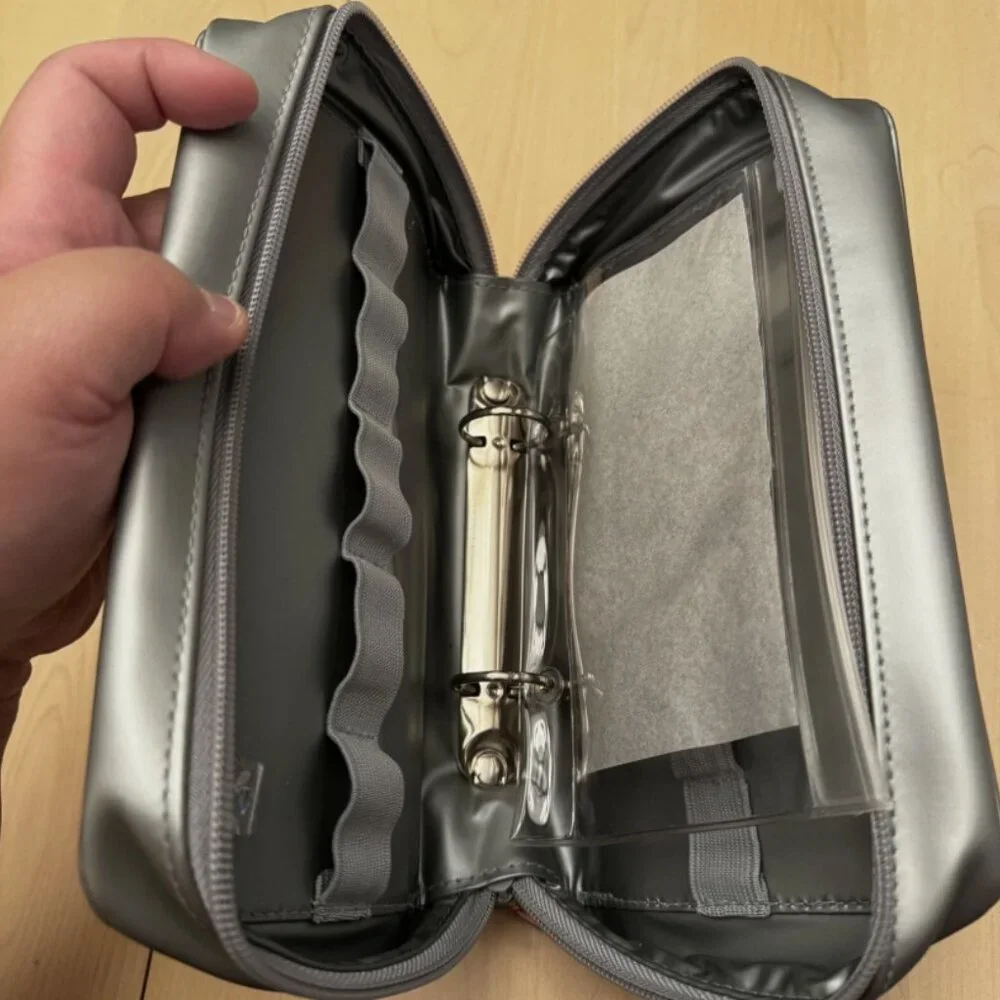 Agnes B. Make Up Organizer Bag Blinder Rings Journaling